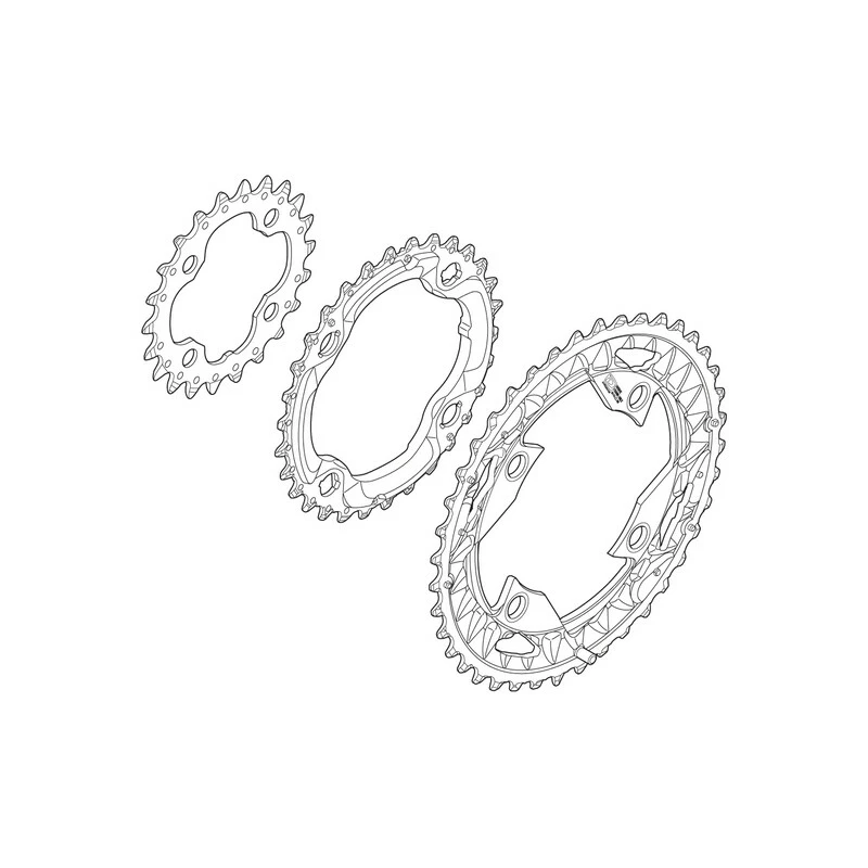 Shimano SLX/Deore 17 Kettenblatt 30 Zähne, Y-1NW 98010, FC-M672/612 Schwarz 3 Shimano SLX/Deore 17 Kettenblatt 30 Zähne, Y-1NW 98010, FC-M672/612 Schwarz