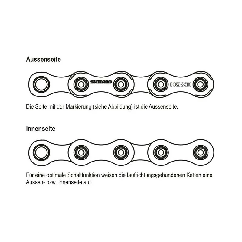 Shimano Ultegra/XT Kette 11-fach CN-HG70111116Q 4 Shimano Ultegra/XT Kette 11-fach CN-HG70111116Q – Bild 2