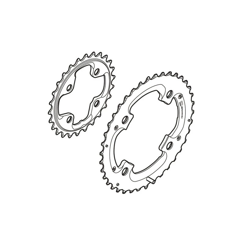 Shimano XTR 14 Kettenblatt 38 Zähne, Y-1LR 98030 FC-M980, 26/38 3 Shimano XTR 14 Kettenblatt 38 Zähne, Y-1LR 98030 FC-M980, 26/38