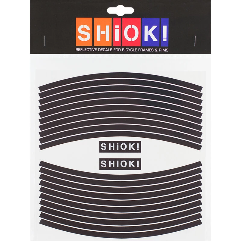 SHIOK! Reflektor Folienset Straight Schwarz 1 Bogen, Für Die Felgen 3 SHIOK! Reflektor Folienset Straight Schwarz 1 Bogen, Für Die Felgen