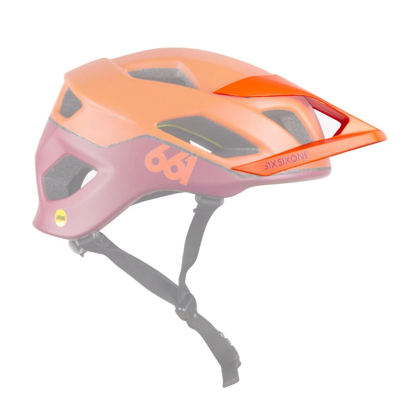 SIXSIXONE CREST HELMET VISOR ORANGE/BURGUNDY OS 3 SIXSIXONE CREST HELMET VISOR ORANGE/BURGUNDY OS