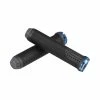 Spank Griffe Spike 30 LockOn, 145mm, 30mm, Schwarz/blau -Fahrradladen spank griffe spike 30 lockon 145mm 30mm schwarz blau