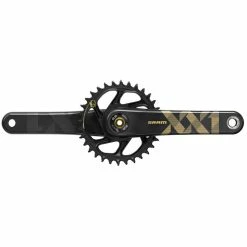 SRAM XX1 EAGLE 20 DUB 1x12 X-Sync Kurbelgarnitur Carbon 175mm, Boost 148, 34Z, DUB, Ohne Tretlager, Schwarz-gold