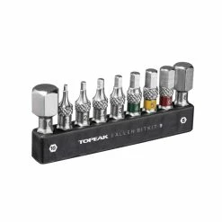 Topeak Allen BitKit 9, Inkl. 9 Inbus Aufsätzen Kompatibel Mit Ratchet Rocket, D-Torq Wrenches, Nano TorqBar, Ratchet Stick, Omni Tool Card