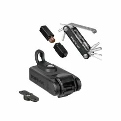 Topeak Ninja Master+ TOOLBOX T11, Inkl. Tubi 11 & Ninja Halterung Wasserfeste Tool Box, 11 Funktionen, Mit Tubeless Reparatur-Salami