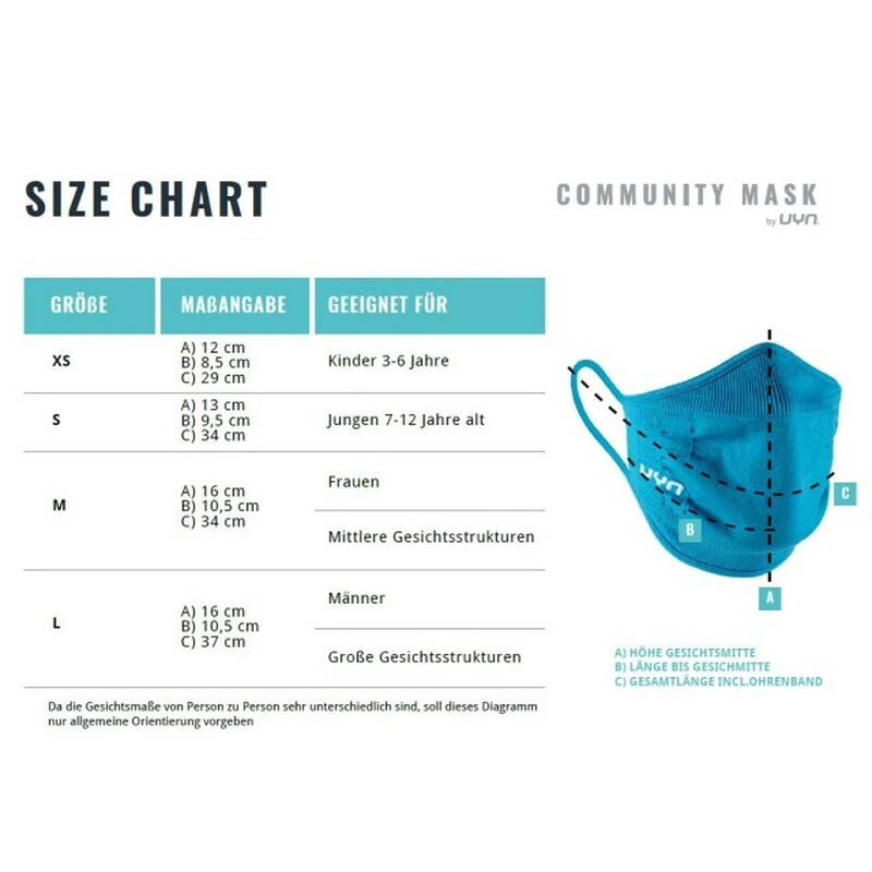 UYN Adult Community Mask Blue L 7 UYN Adult Community Mask Blue L – Bild 5