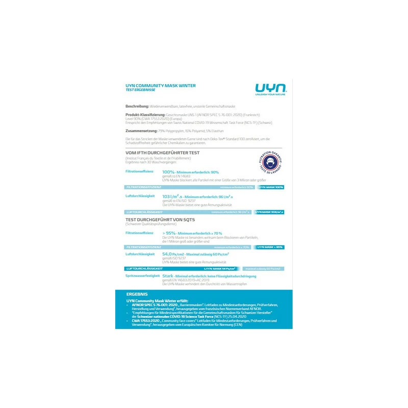 UYN Community Mask Winter Navy S/M 5 UYN Community Mask Winter Navy S/M – Bild 3