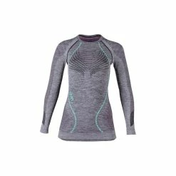 UYN Lady Ambityon Shirt Long Sleeve Black Melange / Pink / Aqua XS