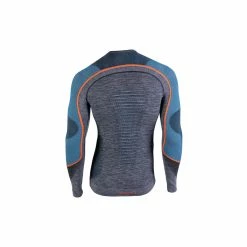 UYN Man Ambityon Shirt Long Sleeve Black Melange / Atlantic / Orange Shiny L/XL -Fahrradladen uyn man ambityon shirt long sleeve black melange atlantic orange shiny l xl2