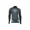 UYN Man Evolutyon Shirt Turtle Neck Anthracite Melange / Blue / Yellow Shiny L/XL -Fahrradladen uyn man evolutyon shirt turtle neck anthracite melange blue yellow shiny l xl
