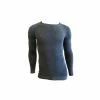 UYN Man Fusyon Cashmere Shirt Long Sleeve Grey Rock / Black XXL -Fahrradladen uyn man fusyon cashmere shirt long sleeve grey rock black xxl