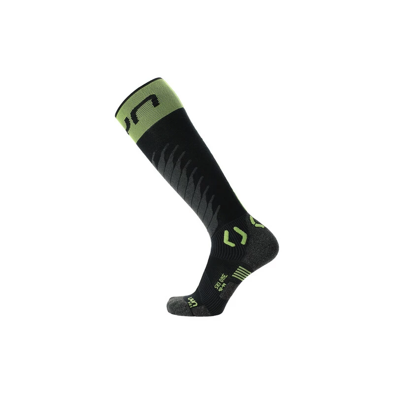 UYN Man Ski One Merino Socks Black/lime 42-44 3 UYN Man Ski One Merino Socks Black/lime 42-44