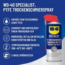WD-40 WD 40 PTFE Trockenschmierspray Smart Straw, 400ml Spraydose -Fahrradladen wd 40 ptfe trockenschmierspray smart straw 400ml spraydose4