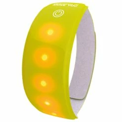 WOWOW Arm-/Beinband, LIGHTBAND, 3M Reflektierend, 5 LED's, Wasserbeständig, Gelb