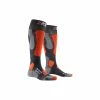 X-SOCKS Ski Touring Silver 4.0 Anthracite Melange/orange Fluo 45-47 -Fahrradladen x socks ski touring silver 40 anthracite melange orange fluo 45 47