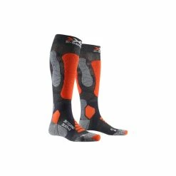 X-SOCKS Ski Touring Silver 4.0 Anthracite Melange/orange Fluo 45-47