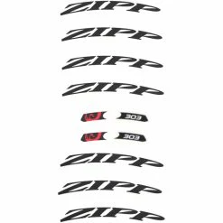 ZIPP Klebersatz 303 Schwarz Matt, F&uuml;r Ein Laufrad